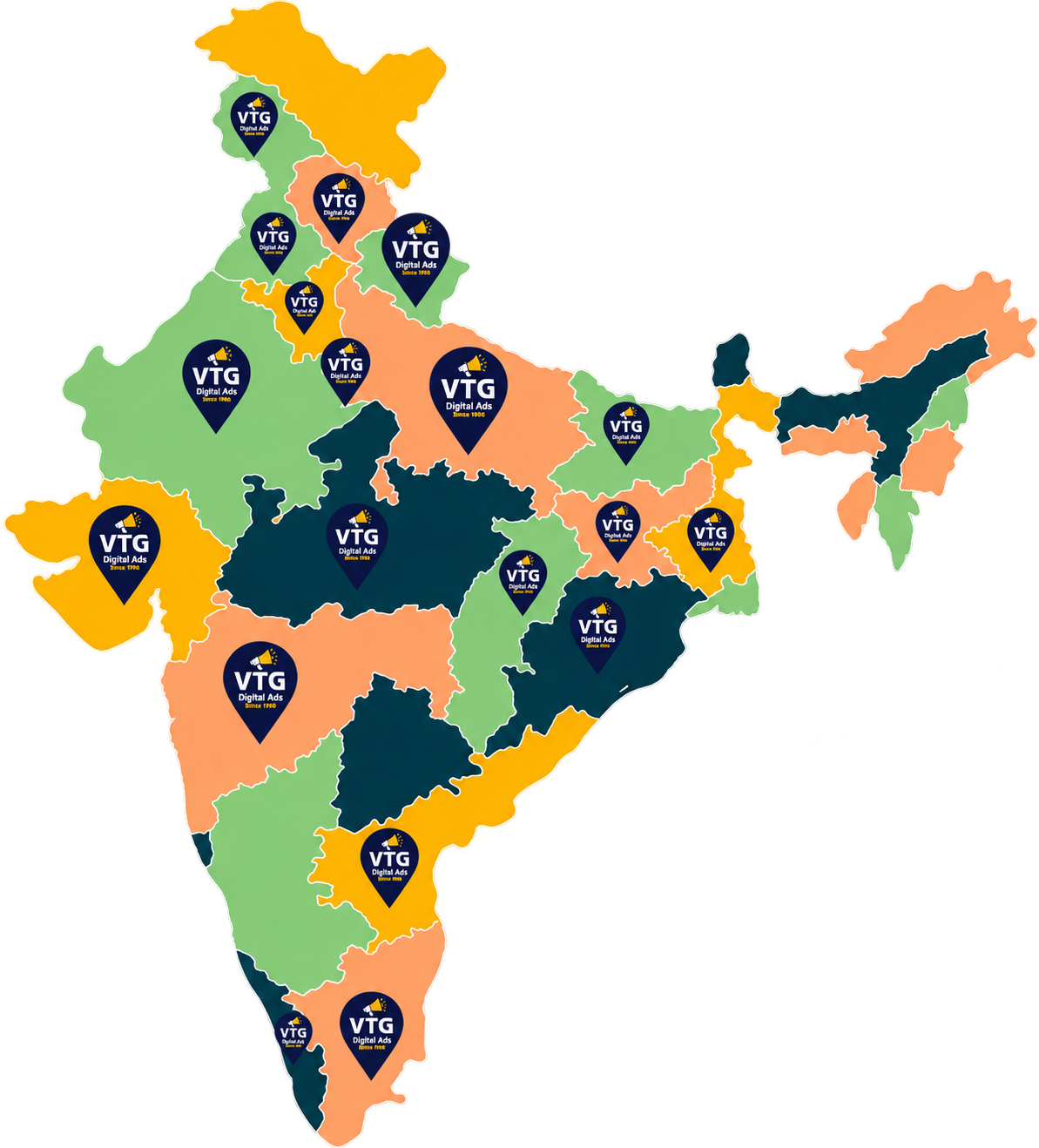 VTG India service network map